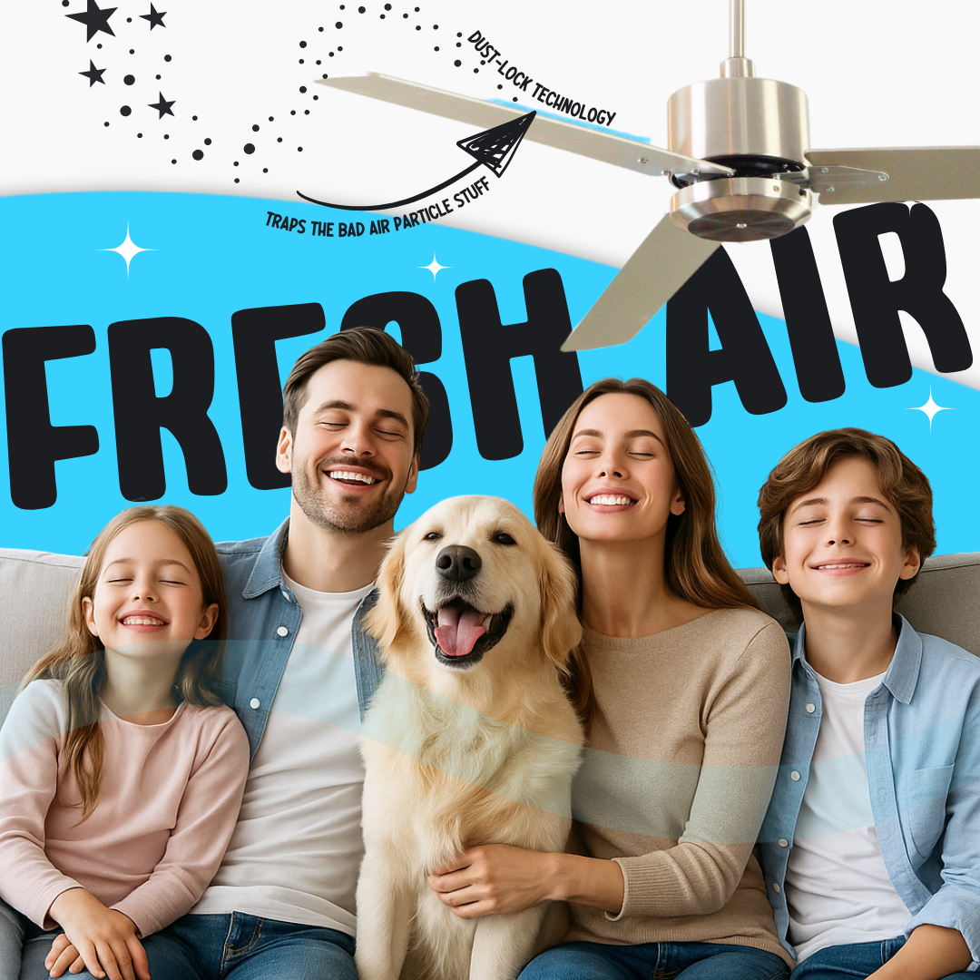 Biodefensor Ceiling Fan Filters – Dust-Lock for Dust, Dander, Pollen (5-Pack)