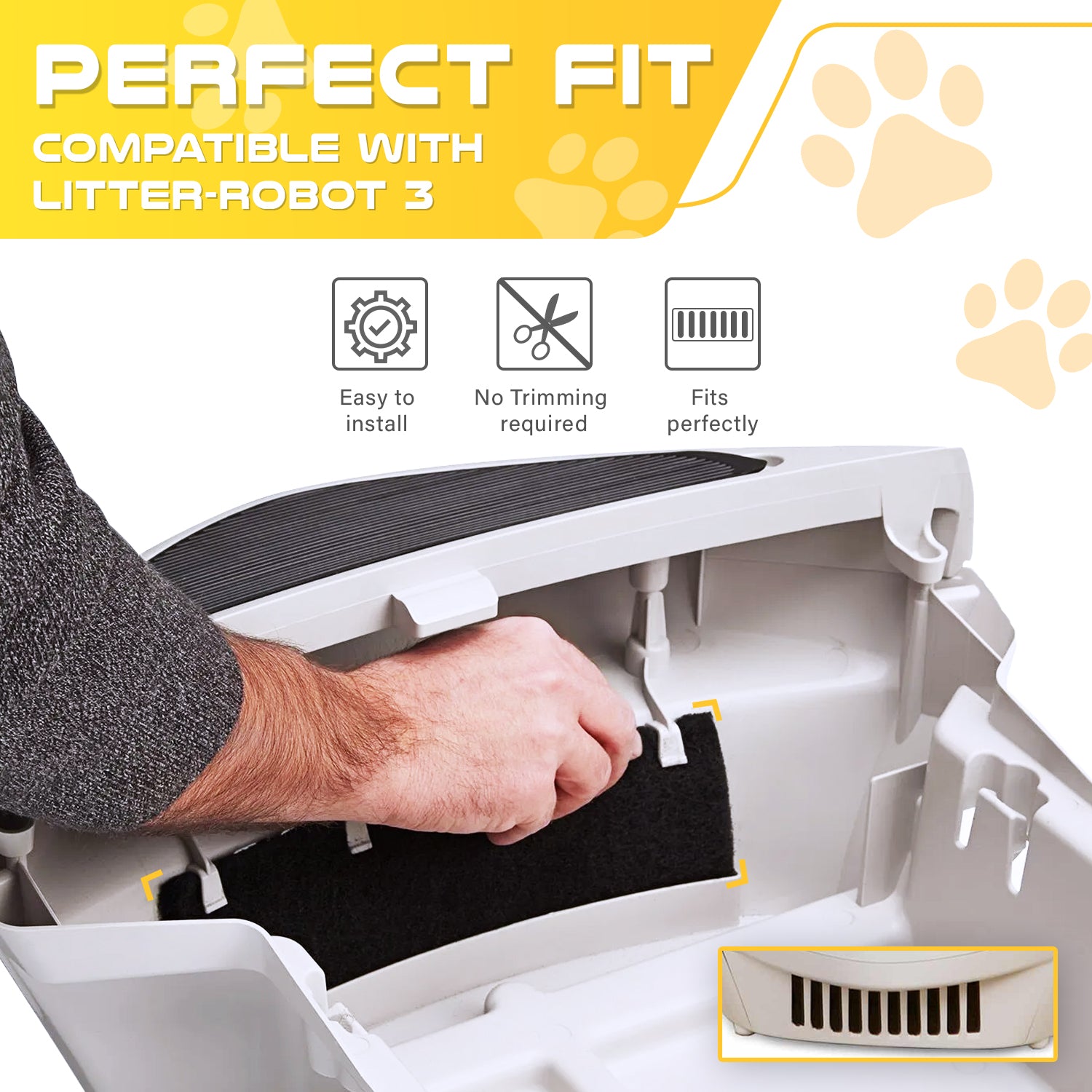 Biodefensor Carbon Filters Compatible with Litter Robot 3 Absorbs Odor Biodefensor Filters