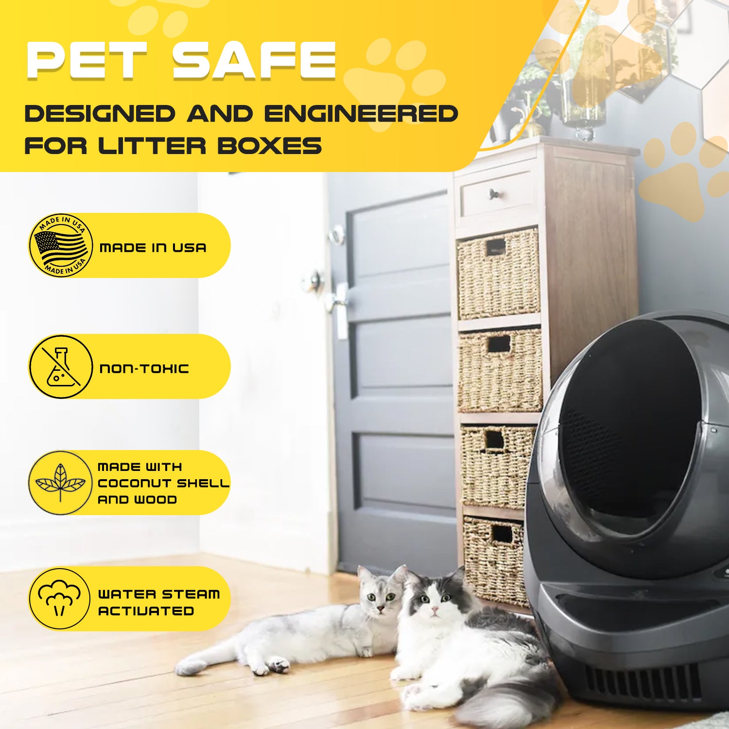 Biodefensor Carbon Filters Compatible with Litter Robot 3 Absorbs Odors and Controls Moisture, 8 Pack